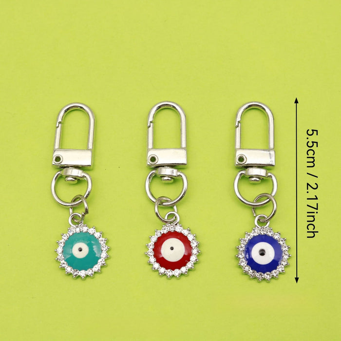 Metal Evil Eye Good Luck Keychain Protection Gift