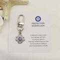 Zinc Alloy Blue Evil Eye Good Luck Keychain Gift view 6