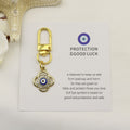 Zinc Alloy Blue Evil Eye Good Luck Keychain Gift view 1