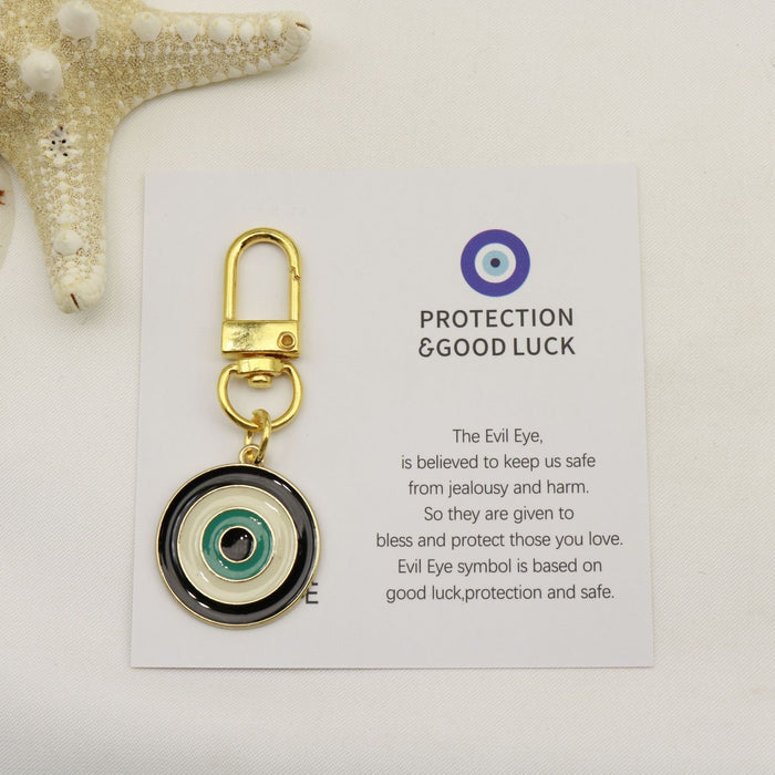 Zinc Alloy Evil Eye Good Luck Keychain For Bag Charm Gift