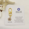 Zinc Alloy Blue Evil Eye Good Luck Keychain Bag Charm Gift view 2