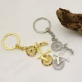 Metal Rhinestone Bicycle Keychain Sparkly Car Key Ring view 3