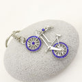 Metal Rhinestone Bicycle Keychain Sparkly Car Key Ring view 4