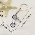 Metal Rhinestone Bicycle Keychain Sparkly Car Key Ring view 2