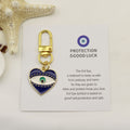 Metal Blue Evil Eye Keychain Good Luck Gift view 1