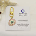 Metal Blue Evil Eye Good Luck Keychain Protective Gift view 1