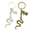 Metal Snake And Mouse Keychain Creative Key Ring Gift view 5
