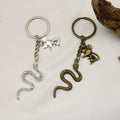 Metal Snake And Mouse Keychain Creative Key Ring Gift view 3