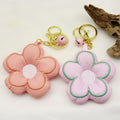 Fabric Flower Keychain Bag Charm Gift view 4