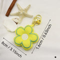 Fabric Flower Keychain Bag Charm Gift view 2