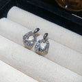 Korean Minimalist Luxury Alloy Square Rhinestone Drop Earrings With Silver Needle view 2