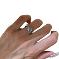 Korean Light Luxury Copper Zircon Cross Open Ring Geometric Elegant Index Finger Jewelry view 5