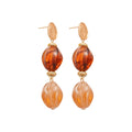 Vintage Maillard Style Oval Acrylic Bracelet Necklace Earrings Jewelry Set For Women view 5