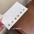 Alloy Heart Square Cross Stud Earrings Jewelry Set For Women Versatile Light Luxury Style view 2