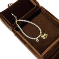 Faux Pearl Zircon Horse Coin Beaded Bracelet, Vintage Elegant Light Luxury Women's Jewelry view 5