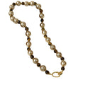 Light Luxury Faux Pearl Necklace With Tiger Eye Square Pendant Vintage Geometric Collarbone Chain view 5