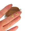 18K Gold Plated Copper Horse Stud Earrings With Silver Pins, Light Luxury Everyday Style view 5