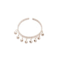 New Chinese Style Alloy Open Bangle With Bell Tassel, Elegant Light Luxury Commuter Jewelry view 5
