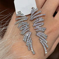 Sparkling European Korean Dangle Earrings For Women Valentine Banquet Dress Accessories view 2