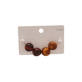 Simple Modern Round Resin Pearl Stud Earrings Jewelry Set With Silver Needles For Women view 5