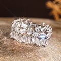 Geometric Trapezoid Arrangement Open Ring For Women, Light Luxury Commuter Statement Jewelry view 2