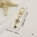 Zinc Alloy Evil Eye Keychain For Mini Bag Charm Gift view 2