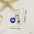 Zinc Alloy Rhinestone Evil Eye Heart Keychain For Bag Charm view 2