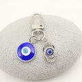 Zinc Alloy Rhinestone Evil Eye Heart Keychain For Bag Charm view 3