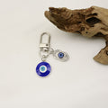 Zinc Alloy Rhinestone Evil Eye Heart Keychain For Bag Charm view 4