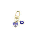 Zinc Alloy Enamel Evil Eye Heart Keychain Good Luck Gift view 5