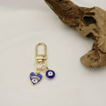 Zinc Alloy Enamel Evil Eye Heart Keychain Good Luck Gift view 4