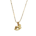 Light Luxury Vintage Wood Zodiac Horse Pendant Sweater Necklace In New Chinese Style view 5