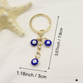 Glass Evil Eye Palm Keychain Car Charm view 2