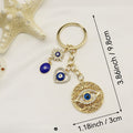 Metal Rhinestone Eye Keychain Car Key Ring Bag Charm view 2