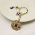Metal Rhinestone Eye Keychain Car Key Ring Bag Charm view 4