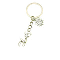 Zinc Alloy Christmas Reindeer Snowflake Keychain Holiday Bag Charm view 5