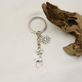 Zinc Alloy Christmas Reindeer Snowflake Keychain Holiday Bag Charm view 4