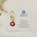 Metal Blue Evil Eye Good Luck Keychain Protection Gift (6840) view 1