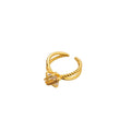 Korean Style Copper Zircon Star Cross Open Ring For Women Light Luxury Index Finger Jewelry view 5