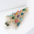 Alloy Enamel Rhinestone Christmas Tree Brooch Pin For Holiday Outfits – Multicolor view 2