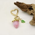 Metal Strawberry Daisy Heart Keychain Cute Bag Charm Gift view 4