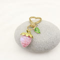 Metal Strawberry Daisy Heart Keychain Cute Bag Charm Gift view 3