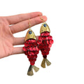 Vintage Shell Goldfish Tassel Drop Earrings For Women, Light Luxury Statement Ear Hook Jewelry view 5