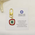 Metal Evil Eye Protection Good Luck Keychain For Gift view 1