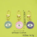 Metal Blue Evil Eye Keychain Gift Card – Green view 2