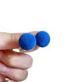 Copper Needle Acrylic Flocked Round Stud Earrings, Vintage Light Luxury Geometric Earrings For Women view 5