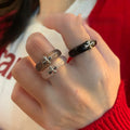 Light Luxury Resin Cross Ring For Women Geometric Minimalist Fashion OL Index Finger Jewelry view 1