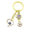 Metal Heart Palm Teardrop Evil Eye Keychain For Bag Charm view 5