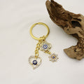 Metal Heart Palm Teardrop Evil Eye Keychain For Bag Charm view 4