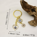 Metal Heart Palm Teardrop Evil Eye Keychain For Bag Charm view 2